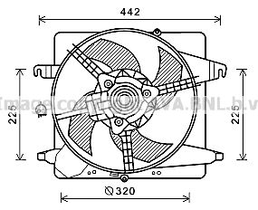 AVA QUALITY COOLING fd7575 -  Вентилятор, охлаждение двигателя